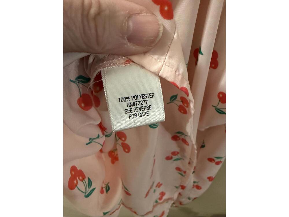 Candie's Sleeveless Cherry Print Ruffle Detail Top Large - Picture 4 of 4